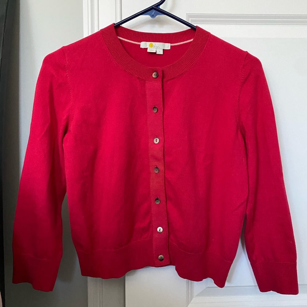 Boden Cropped Cotton Cardigan